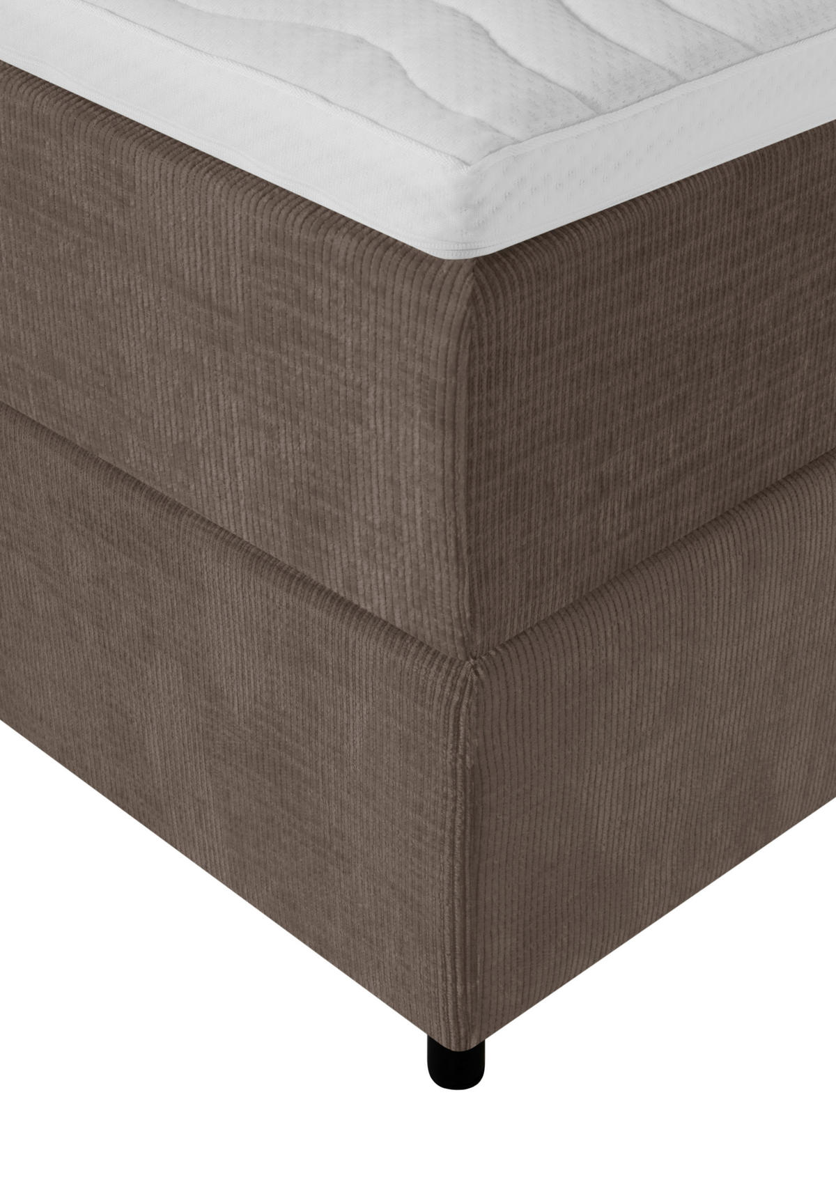 BOXSPRINGBETT 180/200 cm  in Braun  - Schwarz/Braun, Design, Textil/Metall (180/200cm) - Welnova