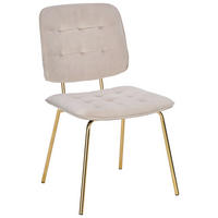 STUHL Samt Goldfarben, Taupe Pappel Sperrholz  - Taupe/Goldfarben, MODERN, Holz/Textil (49/88/57cm) - Livetastic