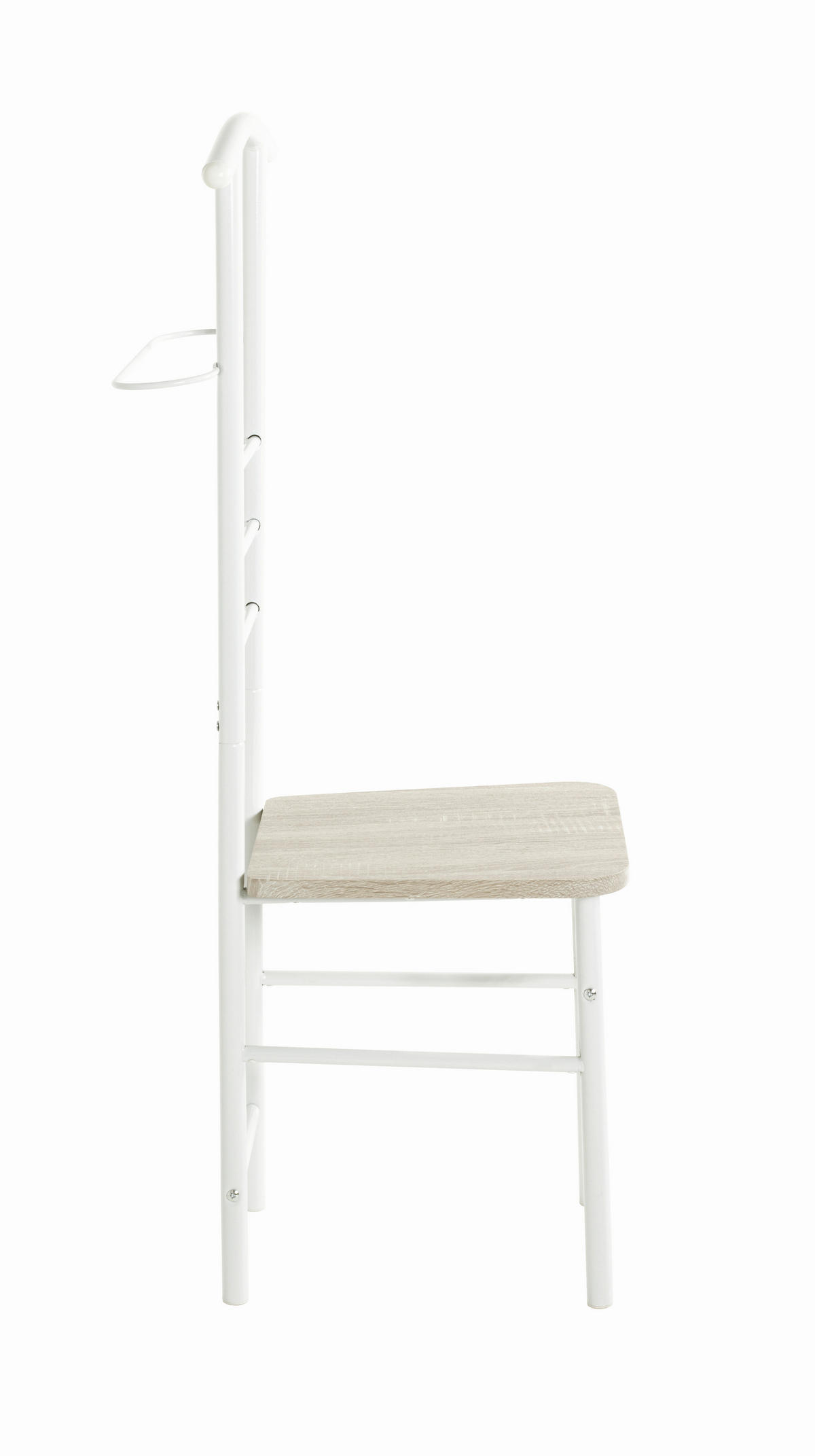 HERRENDIENER - Eichefarben/Weiß, Basics, Holzwerkstoff/Metall (46/119/50cm) - Carryhome