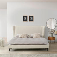 TAPECIRANI KREVET   180/200 cm   bijela  - bijela/crna, Moderno, drvo/metal (180/200cm) - Livetastic