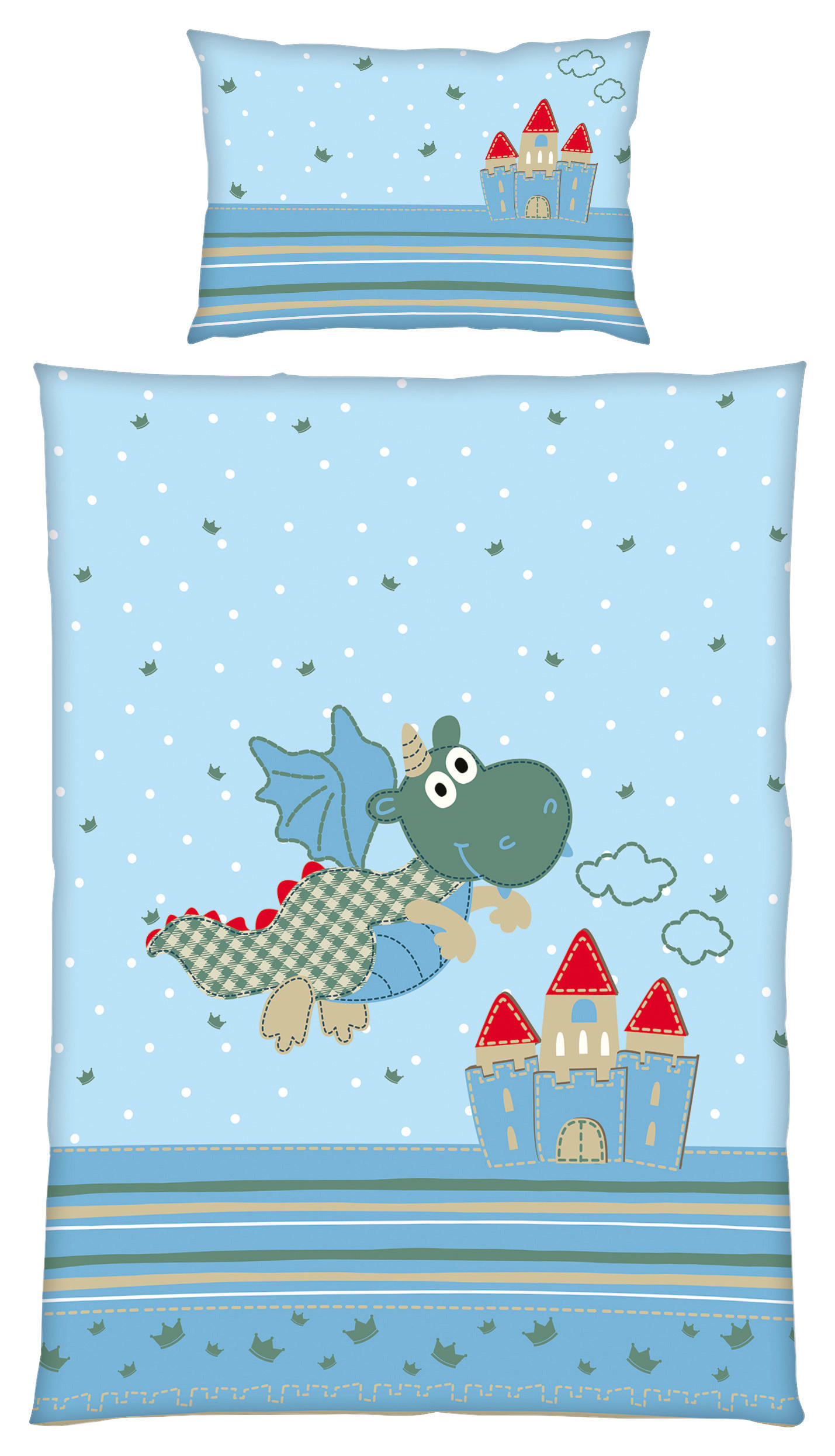 BABYBETTWÄSCHE 100/135 cm  - Blau, KONVENTIONELL, Textil (100/135cm)