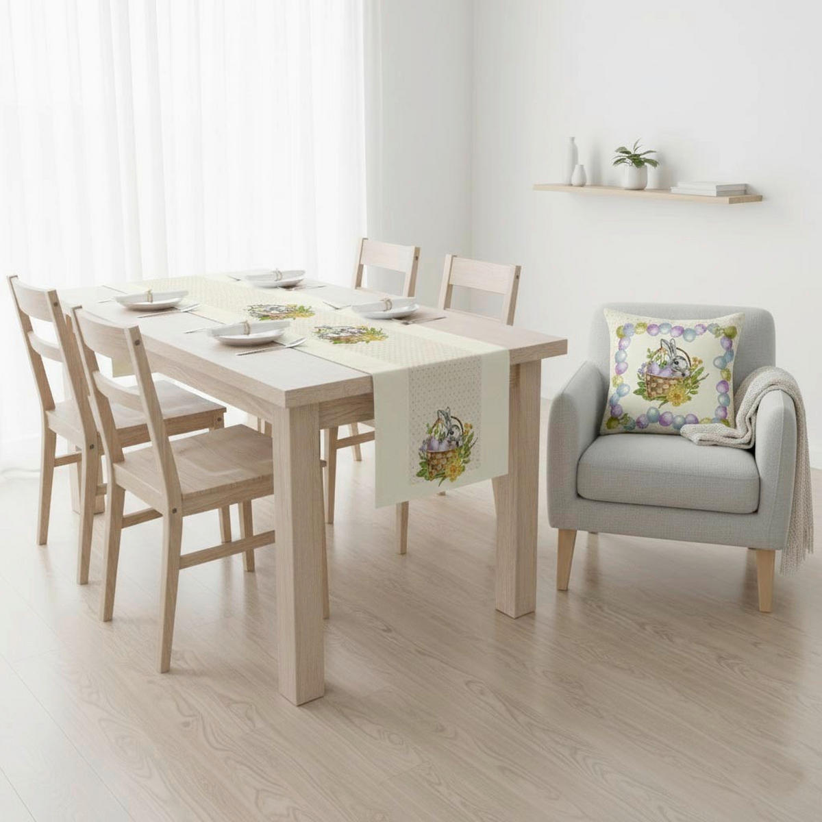 NADSTOLNJAK 40/140 cm   PASTEL NEST  - višebojna, Osnovno, tekstil (40/140cm) - Novel