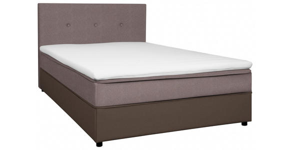 BOXBETT 120/200 cm  in Grau, Hellbraun  - Hellbraun/Schwarz, KONVENTIONELL, Holz/Textil (120/200cm) - Carryhome