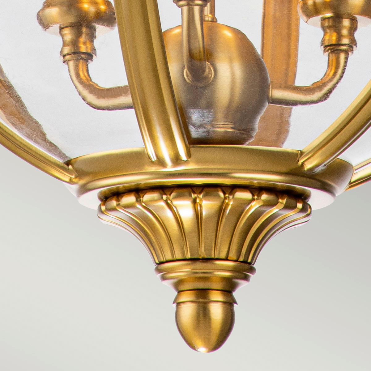 KRONLEUCHTER 37.1/71.1 cm    - Messingfarben, Konventionell, Glas/Metall (37.1/71.1cm) - Elstead Lighting