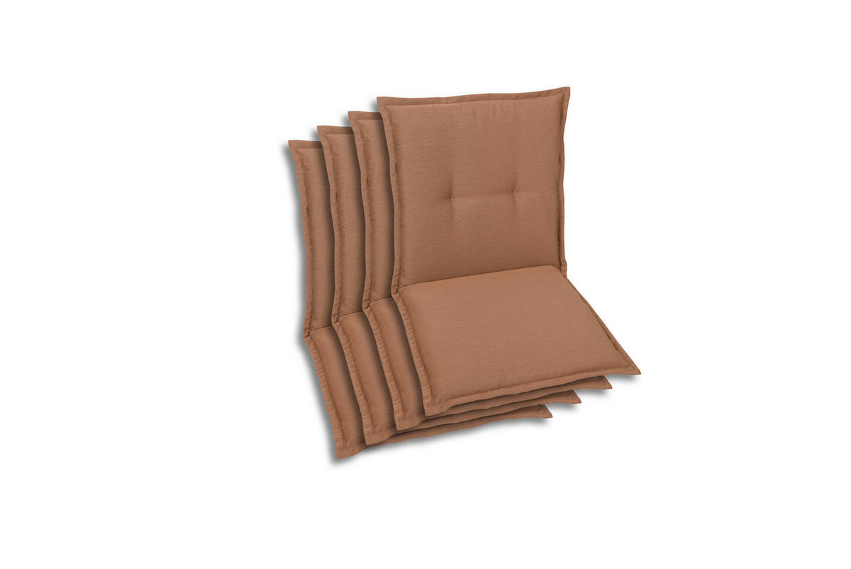 SESSELAUFLAGENSET Uni  - Rot, Basics, Textil (50/7/100cm)