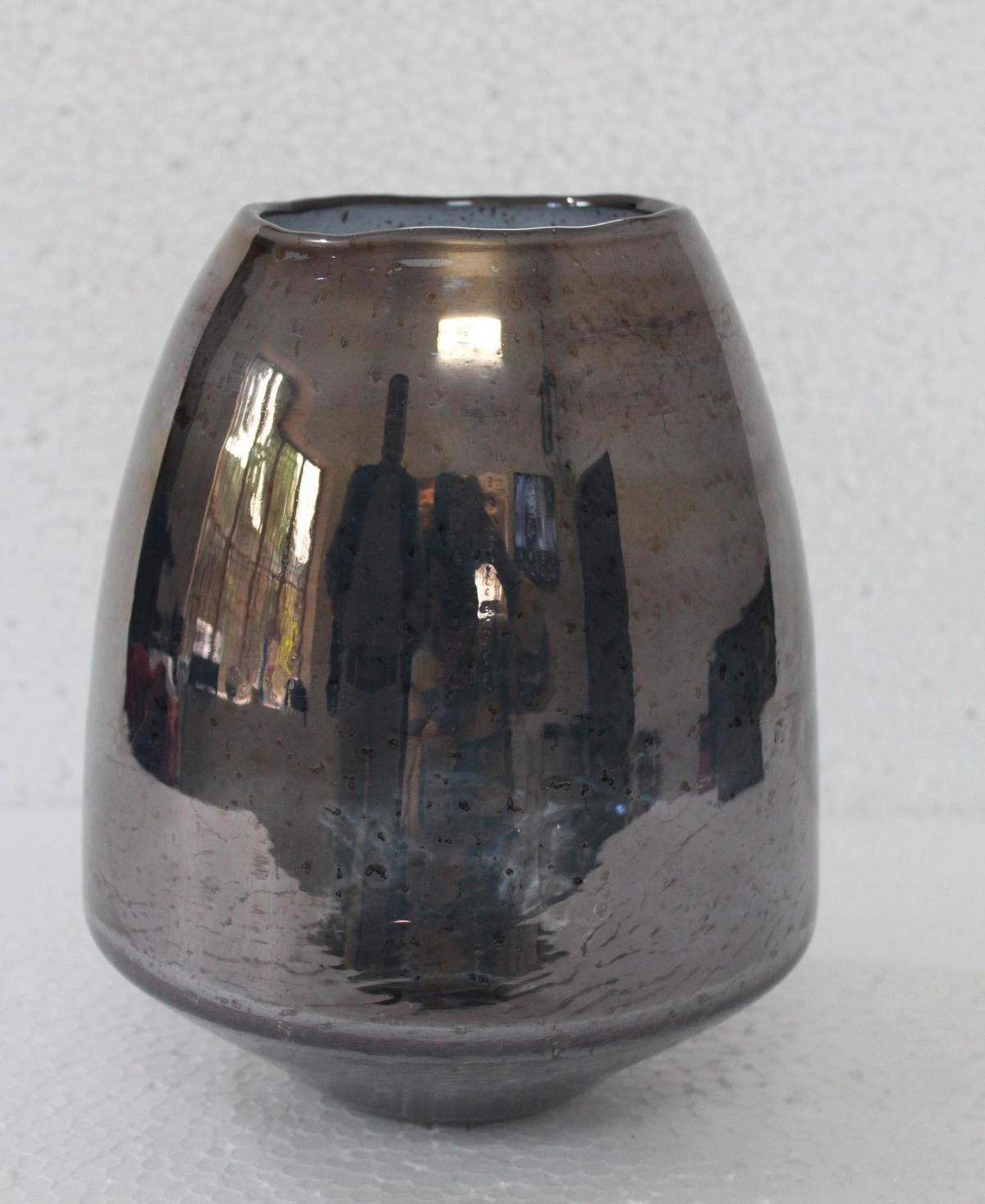 TEELICHTGLAS - Grau, Trend, Glas (17,5/21cm)