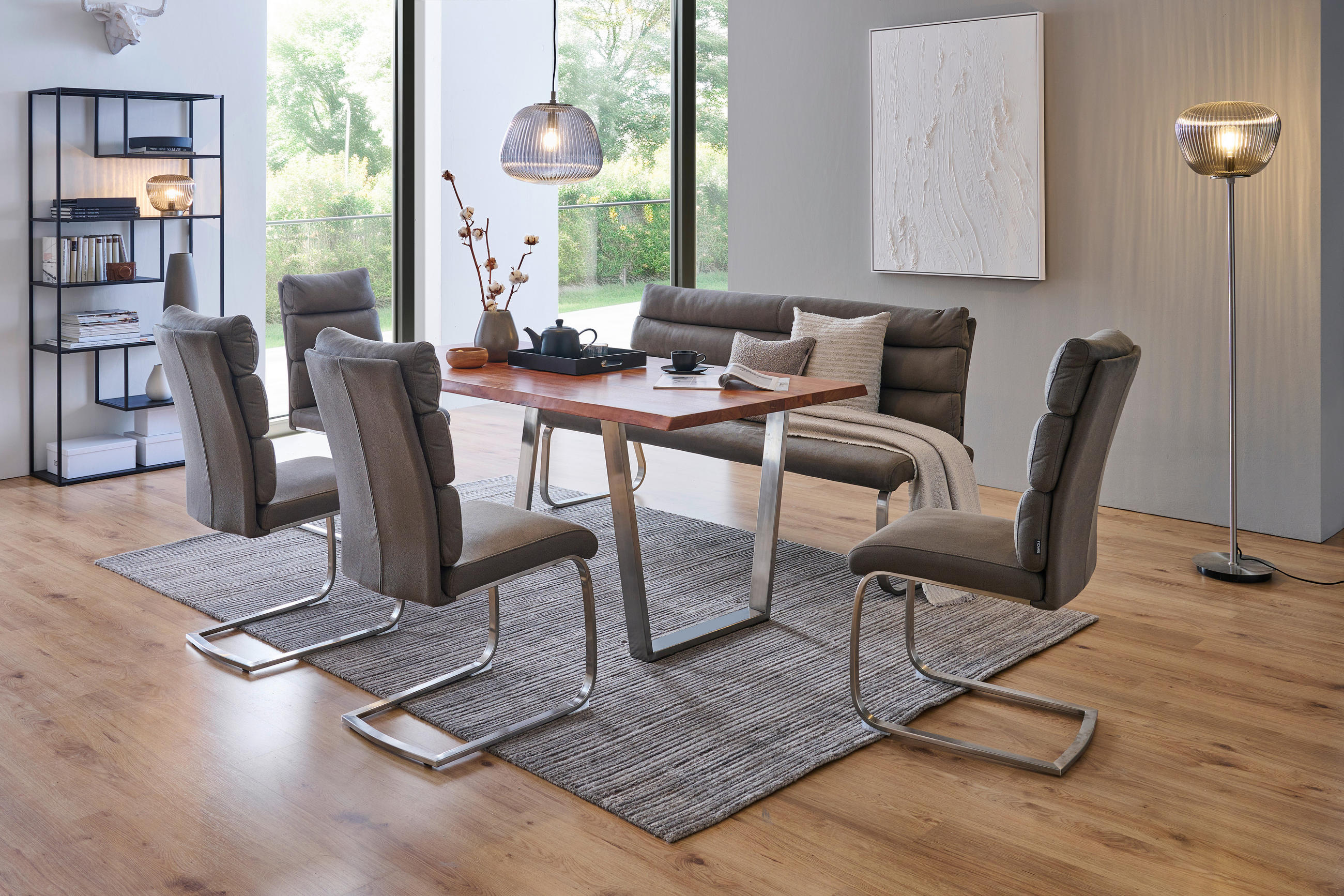 STOLOVÁ PODNOŽ - barvy nerez oceli, Design, kov (78/7,5/72cm) - Valdera
