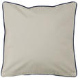 ZIERKISSEN  45/45 cm   - Blau/Ecru, Basics, Textil (45/45cm) - Novel