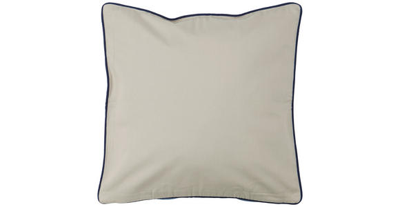 ZIERKISSEN  45/45 cm   - Blau/Ecru, Basics, Textil (45/45cm) - Novel