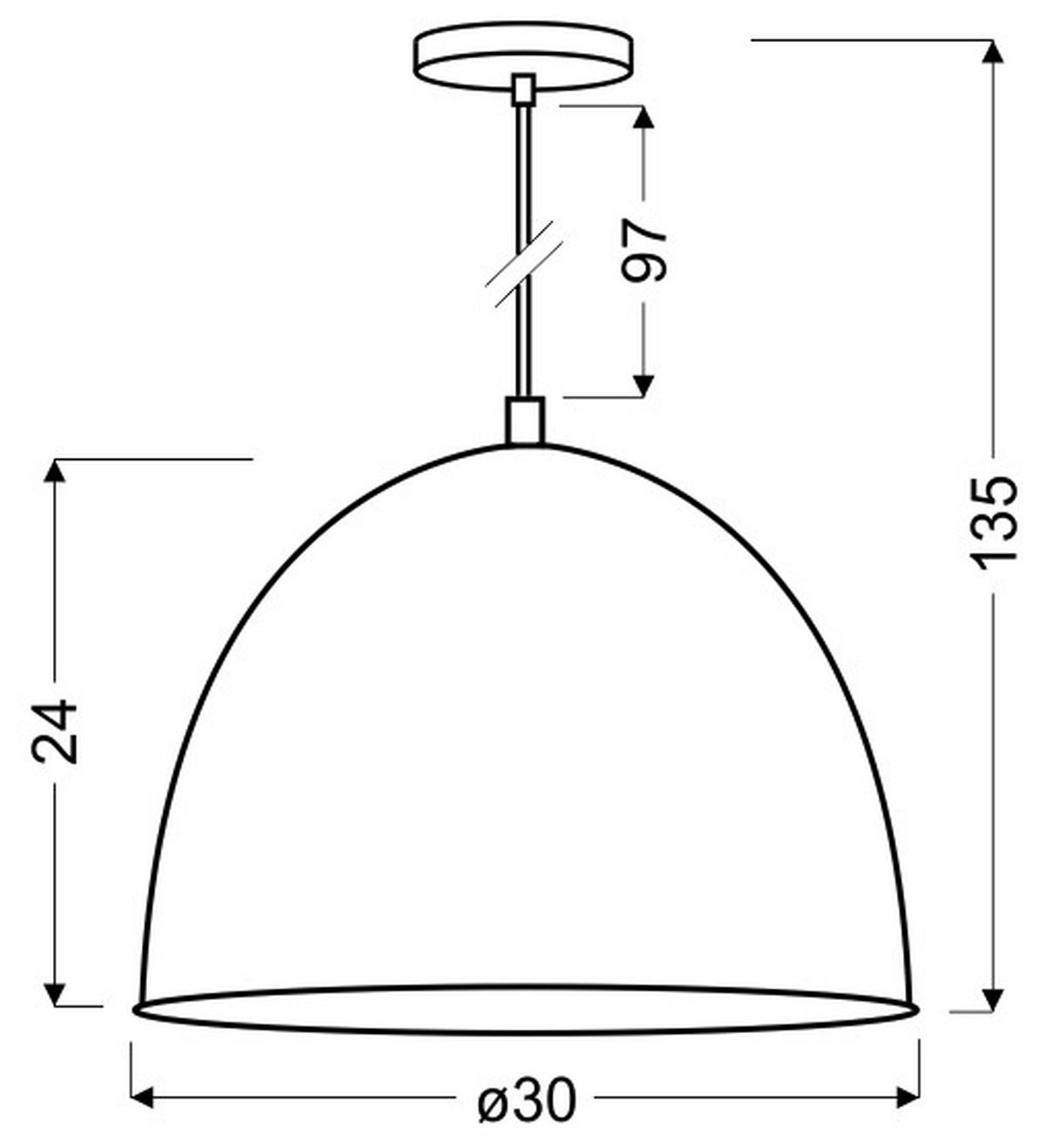 PENDELLEUCHTE Patch 30/30/135 cm   - Chromfarben/Grau, Design, Metall (30/30/135cm)