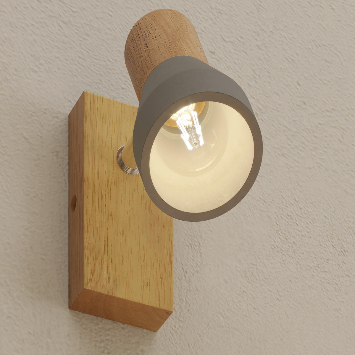 STRAHLER Alina 12,3/7,2/12 cm  - Eschefarben/Grau, Natur, Holz/Stein (12,3/7,2/12cm) - Novel