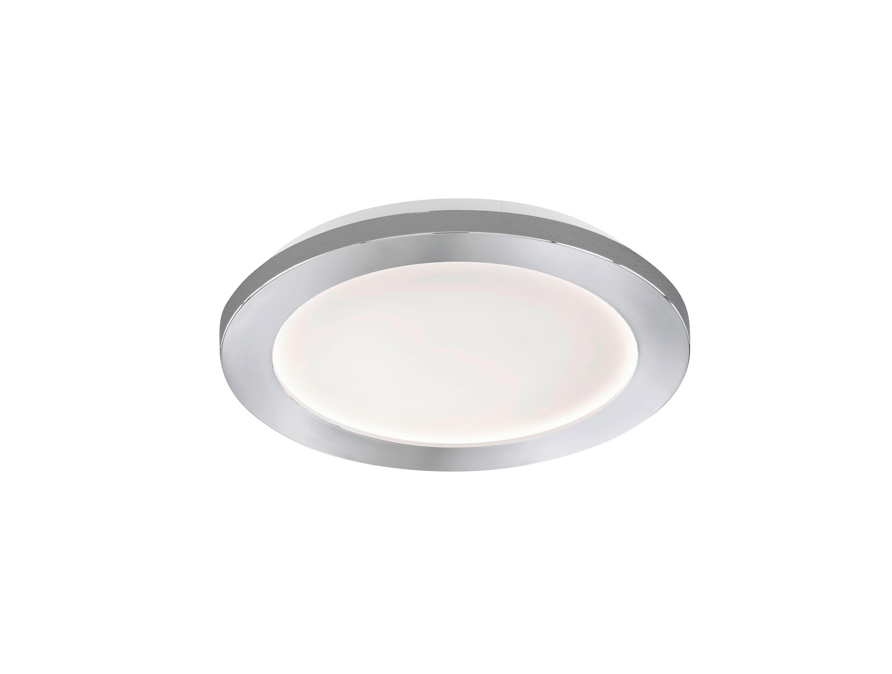 LED-DECKENLEUCHTE   17 cm   - Chromfarben/Weiss, Basics, Glas/Kunststoff (17cm) - Fischer & Honsel