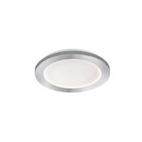 LED-DECKENLEUCHTE   17 cm   - Chromfarben/Weiss, Basics, Glas/Kunststoff (17cm) - Fischer & Honsel
