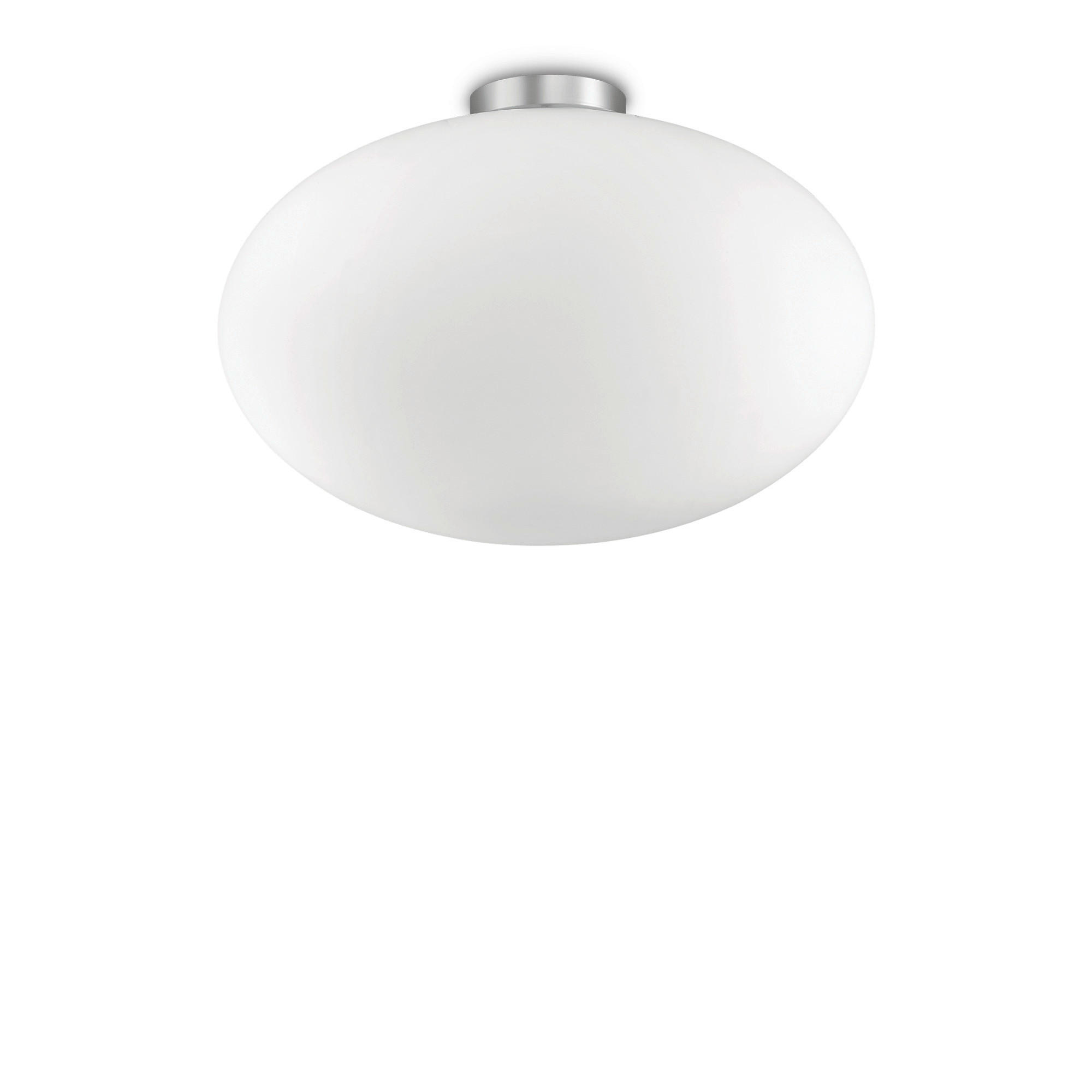 DECKENLEUCHTE Candy 40/25 cm   - Weiß, KONVENTIONELL, Glas (40/25cm) - Ideal Lux