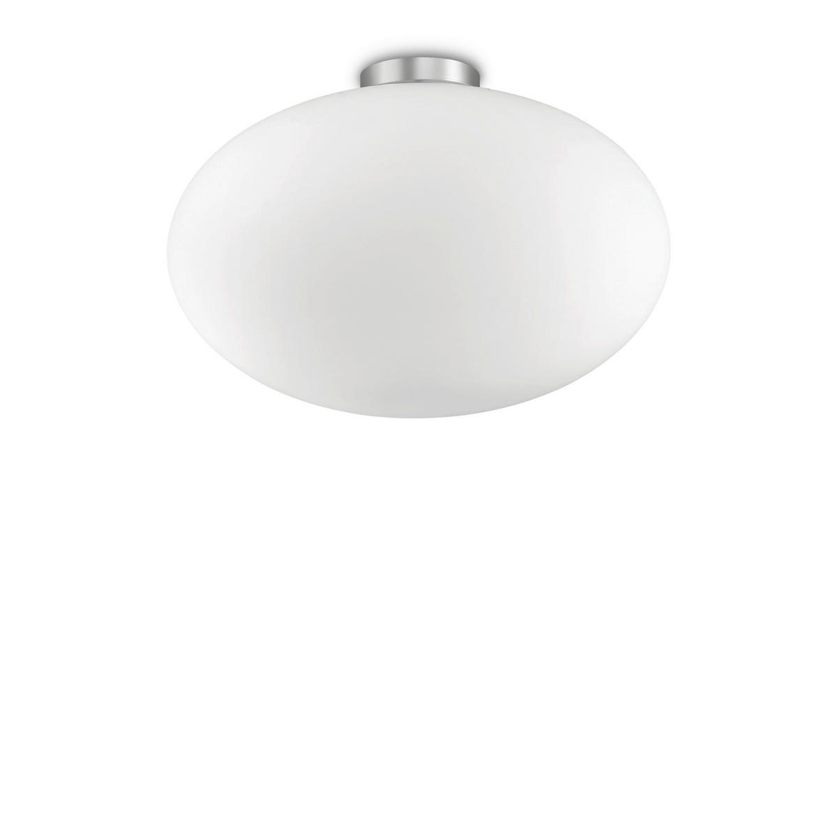 DECKENLEUCHTE  40/25 cm    - Weiß, KONVENTIONELL, Glas (40/25cm) - Ideal Lux