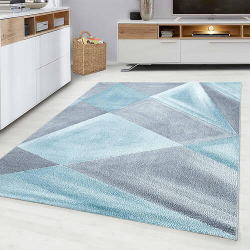 VÄVD MATTA 240/340 cm Beta  - blå, Basics, textil (240/340cm) - Novel