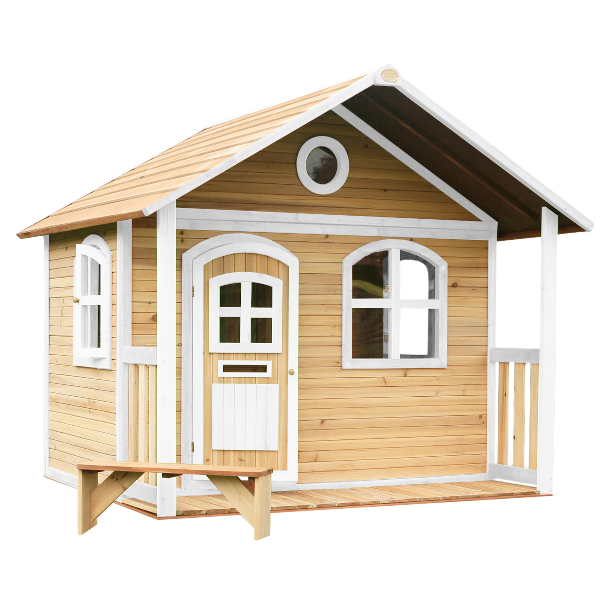 SPIELHAUS 202/180/191 cm SPIELHAUS MILAN  - Braun/Weiß, Basics, Holz (202/180/191cm) - Ambia Garden