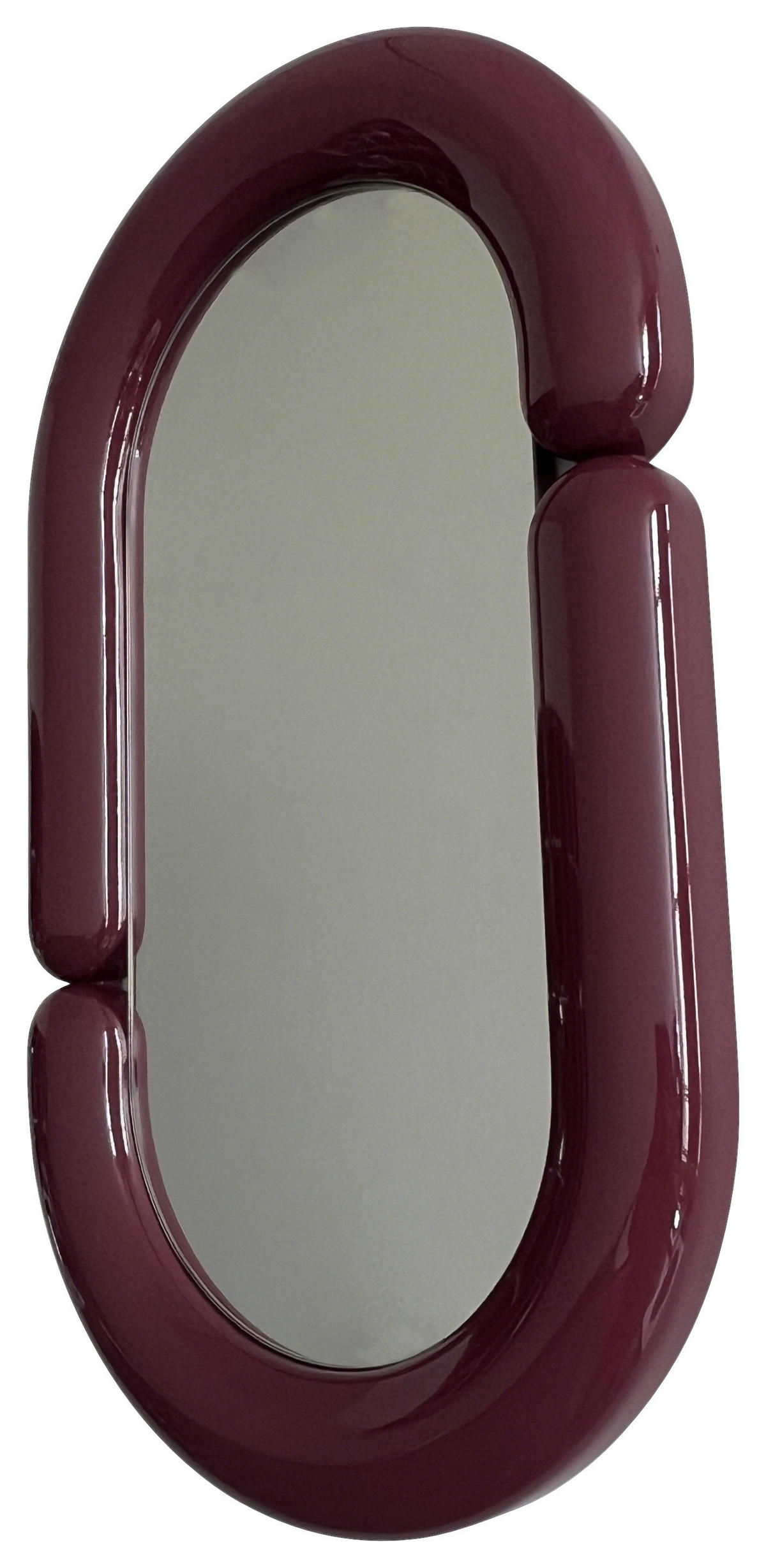 WANDSPIEGEL 40/70/4,2 cm    in oval  - Bordeaux, Basics, Glas/Holzwerkstoff (40/70/4,2cm) - MID.YOU