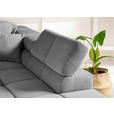 ECKSOFA in Feincord Grau  - Schwarz/Grau, Design, Kunststoff/Textil (319/215cm) - Hom`in