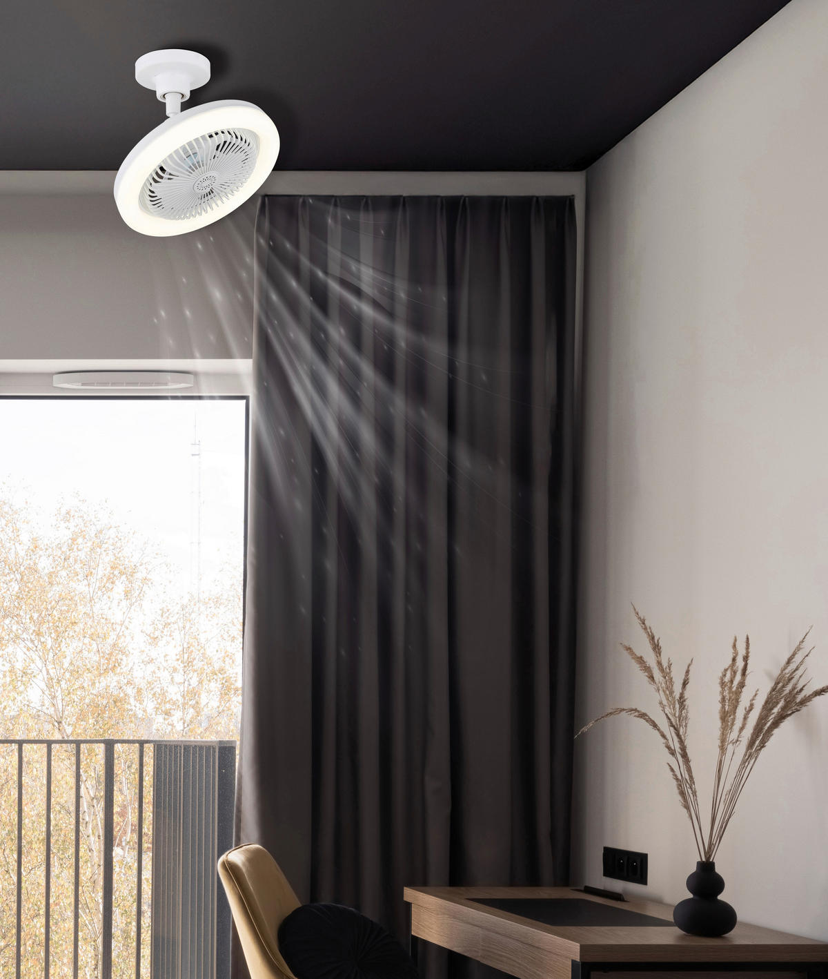 VENTILATOR STROPNI  bijela, prozirno   bijela  LIDEA  - bijela/prozirno, Design, plastika (25,8/21,7cm)