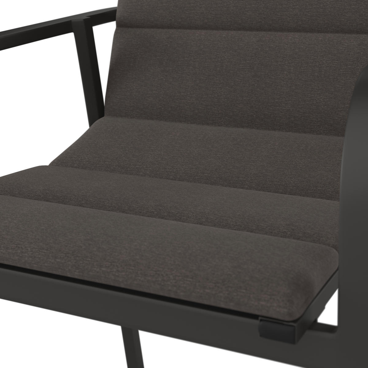 GARTENSTUHL Aluminium Anthrazit, Grau  - Anthrazit/Grau, MODERN, Textil/Metall (58/91/63cm) - Ambia Garden