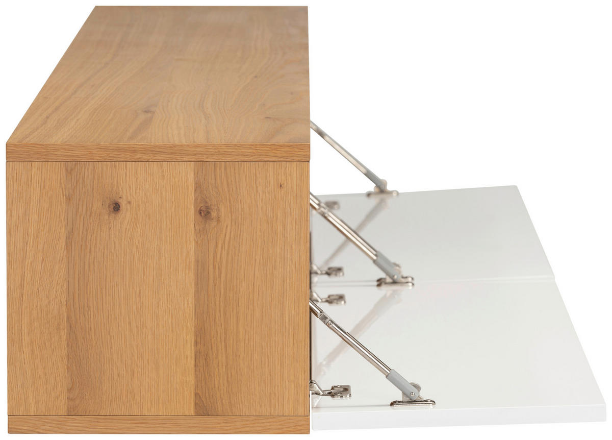 LOWBOARD 180/30/33 cm  - Weiß Hochglanz/Naturfarben, Design, Holz/Holzwerkstoff (180/30/33cm) - MID.YOU