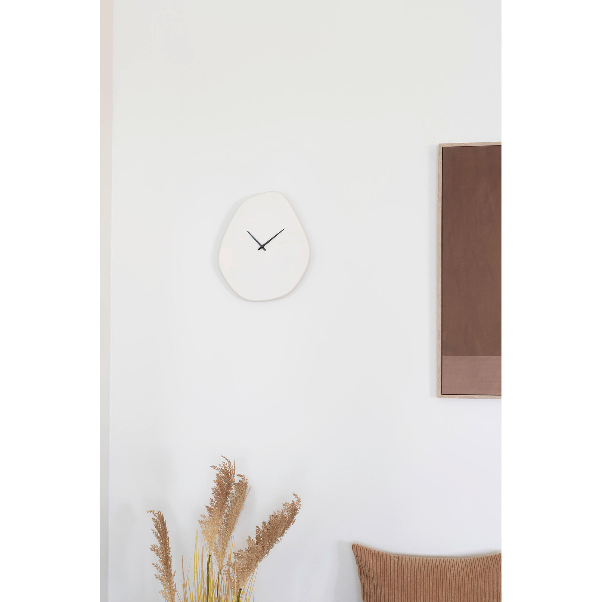 WANDUHR  Weiß  - Weiß, Basics, Stein (28/33/6cm)