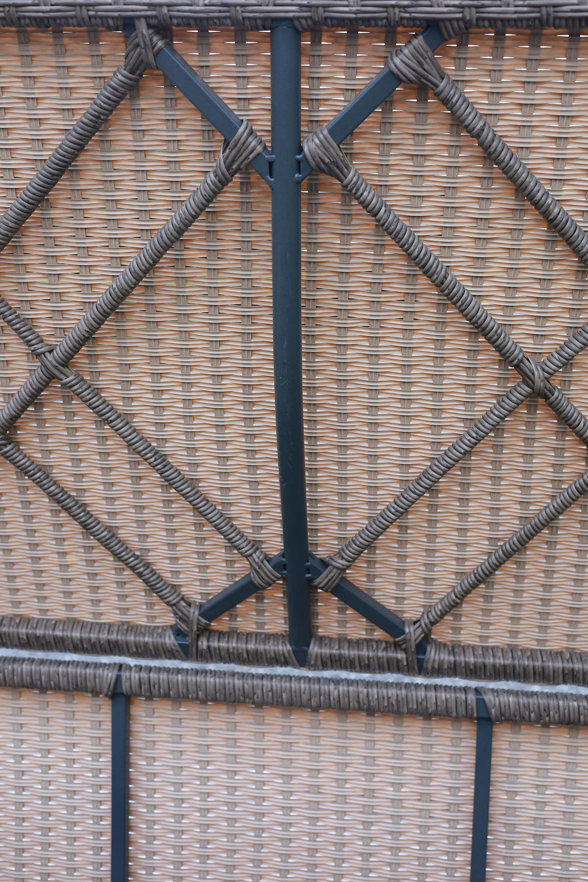 LOUNGE GARNITURA   drvo, metal, plastika, tekstil  siva, boje bagrema, tamno siva    - siva/boje bagrema, Moderno, drvo/metal (113/72/62,5cm) - Ambia Garden