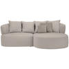 ECKSOFA in Plüsch Greige  235/166 cm  - Greige/Graubraun, MODERN, Kunststoff/Textil (235/166cm) - Hom`in