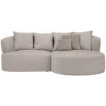 ECKSOFA in Plüsch Greige  235/166 cm  - Greige/Graubraun, MODERN, Kunststoff/Textil (235/166cm) - Hom`in