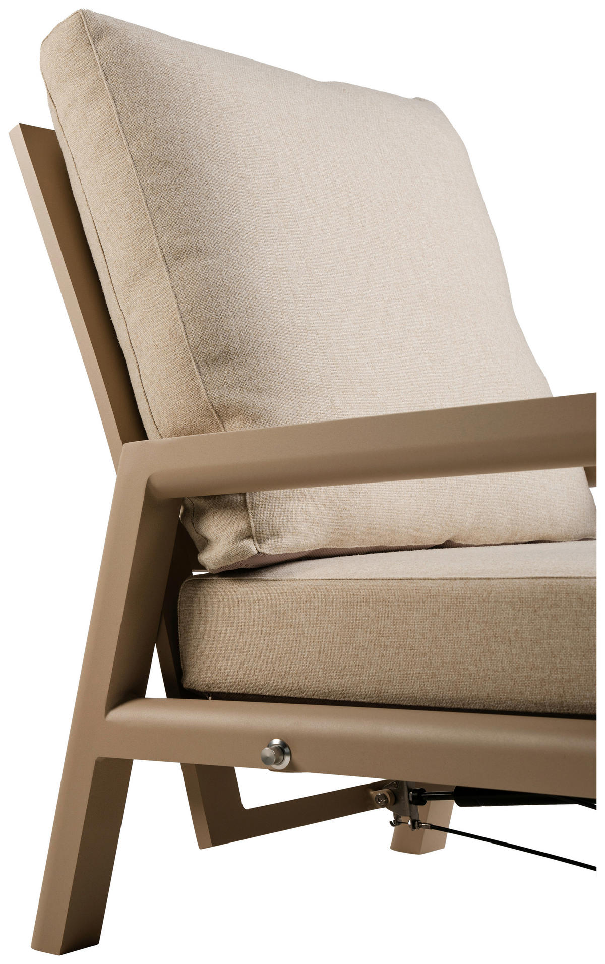 LOUNGESESSEL  - Champagner/Weiß, Basics, Textil/Metall (73/91/93cm) - Tierra Outdoor