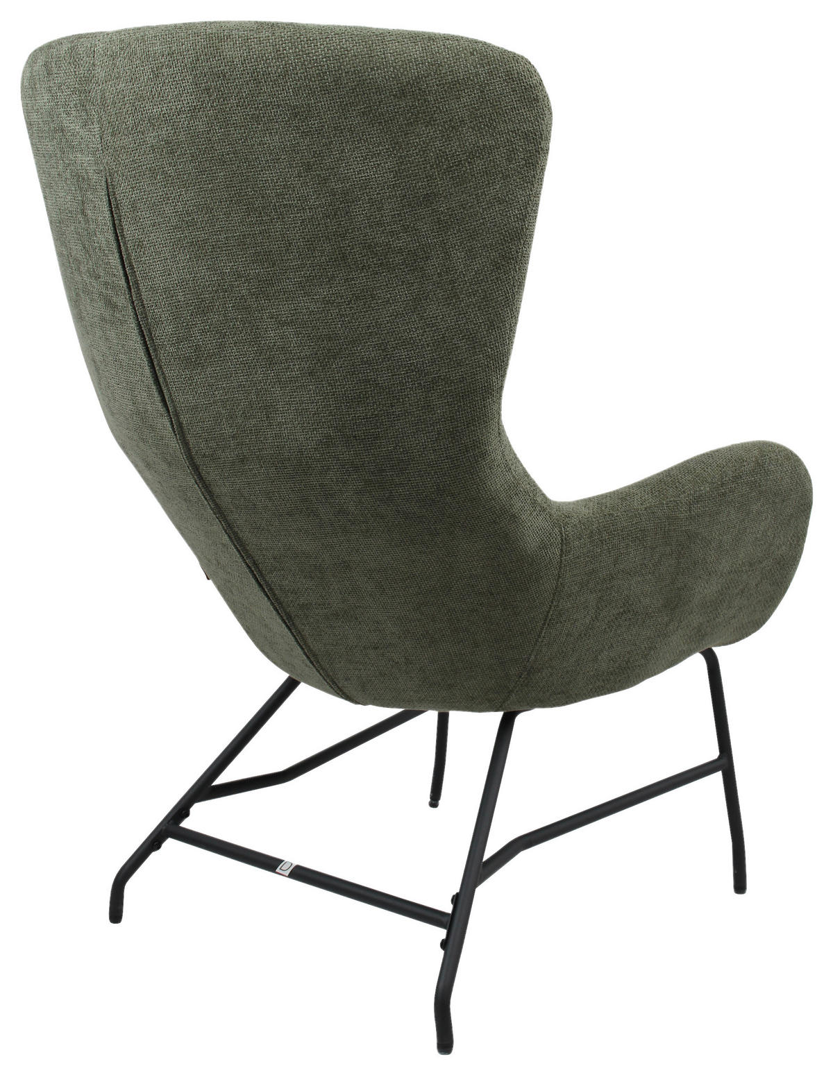 SESSEL in Bouclé Grün  - Schwarz/Grün, MODERN, Textil/Metall (77/106.5/84cm) - Livetastic