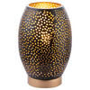 TISCHLEUCHTE Narri 15/23 cm   - Goldfarben/Schwarz, Basics, Metall (15/23cm) - Globo