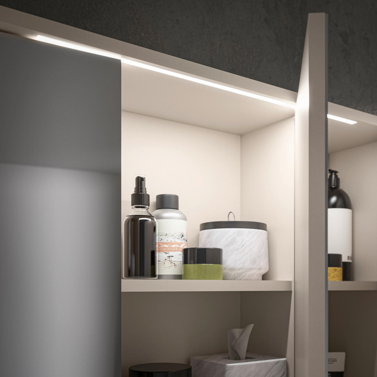 SPIEGELSCHRANK 60/75/20 cm  - Kaschmir, MODERN, Glas/Holzwerkstoff (60/75/20cm) - MID.YOU