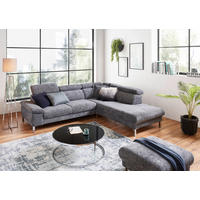 UGAONA GARNITURA siva  - siva/srebrna, Moderno, metal/pločasti materijal (272/217cm) - Pure Home Comfort