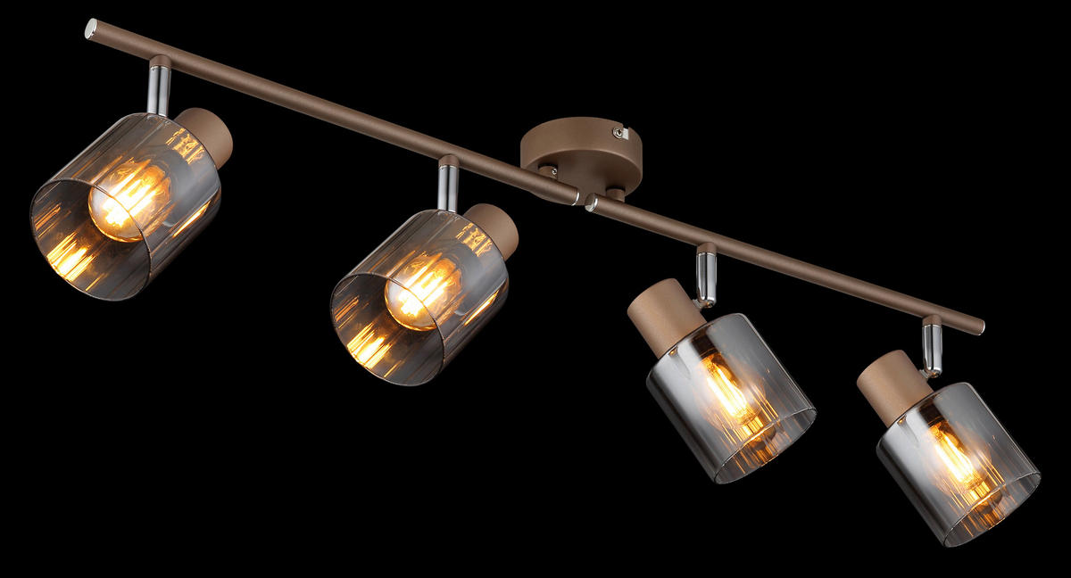 STRAHLER Walton 70/8/15 cm  - Klar/Chromfarben, Design, Glas/Metall (70/8/15cm) - Globo