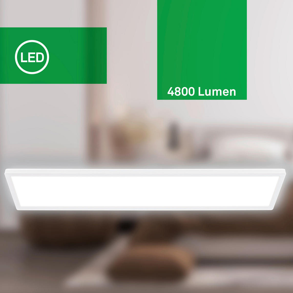 DECKENLEUCHTE Tava A 58/20/2,9 cm   - Weiß, Basics, Kunststoff (58/20/2,9cm)