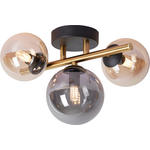 LED-WANDLEUCHTE 28/21/19 cm   - Goldfarben/Bernsteinfarben, LIFESTYLE, Glas/Metall (28/21/19cm) - Dieter Knoll