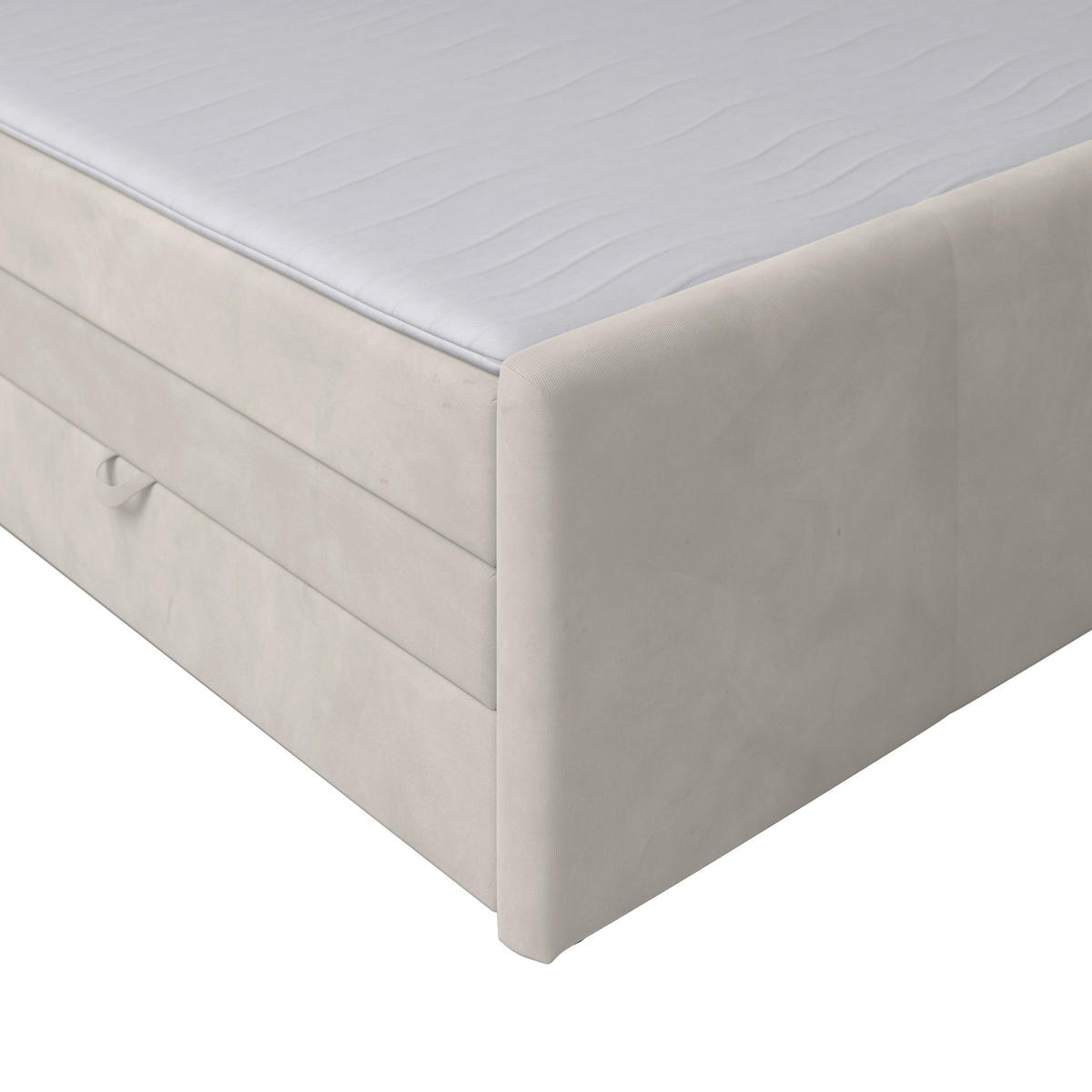 BOXSPRINGBETT 180/200 cm  in Creme  - Hellgrau/Creme, MODERN, Holzwerkstoff/Kunststoff (180/200cm) - MID.YOU