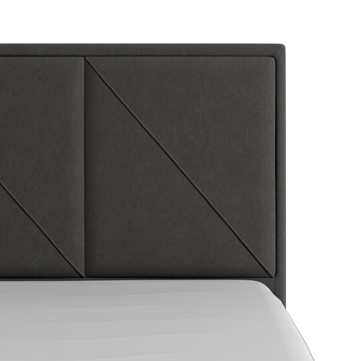 POSTELJA BOXSPRING 180 cm   x 200 cm  , kovina, umetna masa, tekstil, karton, leseni material antracit  - črna/antracit, Moderno, kovina/umetna masa (180/200cm) - MID.YOU