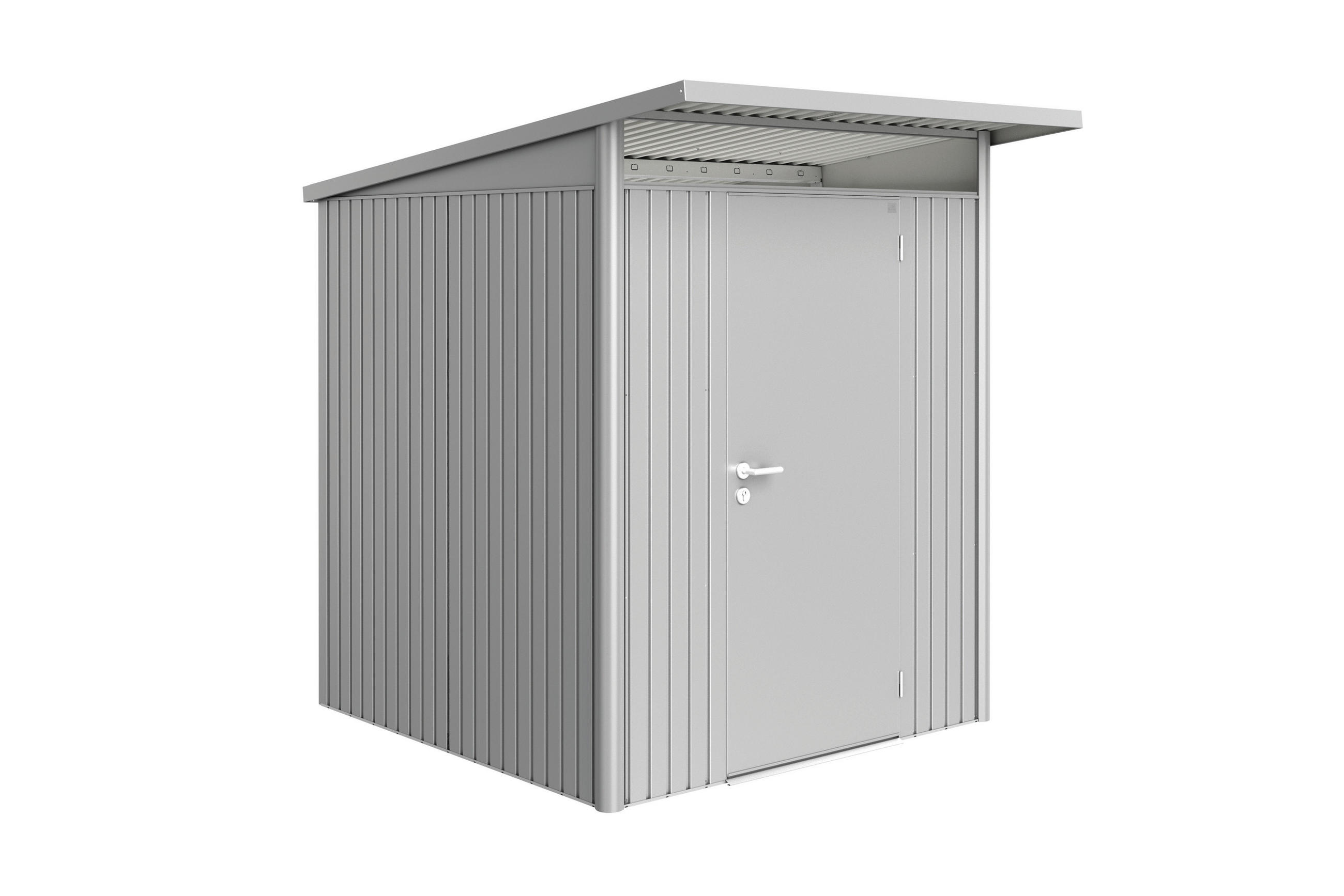 GERÄTEHAUS 180/218/220 cm  - Silberfarben, Design, Metall (180/218/220cm) - Biohort