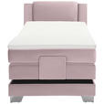 BOXSPRINGBETT 100/200 cm  in Rosa  - Silberfarben/Rosa, KONVENTIONELL, Kunststoff/Textil (100/200cm) - Esposa