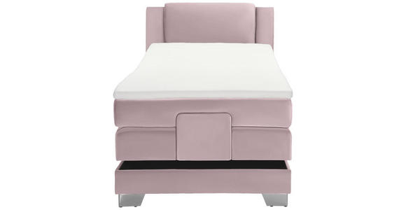 BOXSPRINGBETT 100/200 cm  in Rosa  - Silberfarben/Rosa, KONVENTIONELL, Kunststoff/Textil (100/200cm) - Esposa