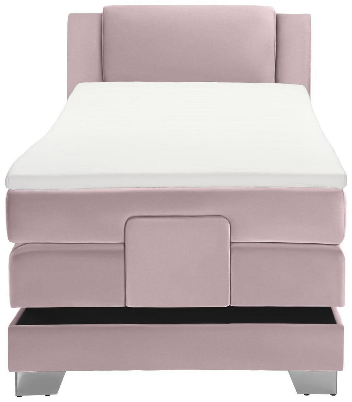 BOXSPRINGBETT 100/200 cm  in Rosa  - Silberfarben/Rosa, KONVENTIONELL, Kunststoff/Textil (100/200cm) - Esposa