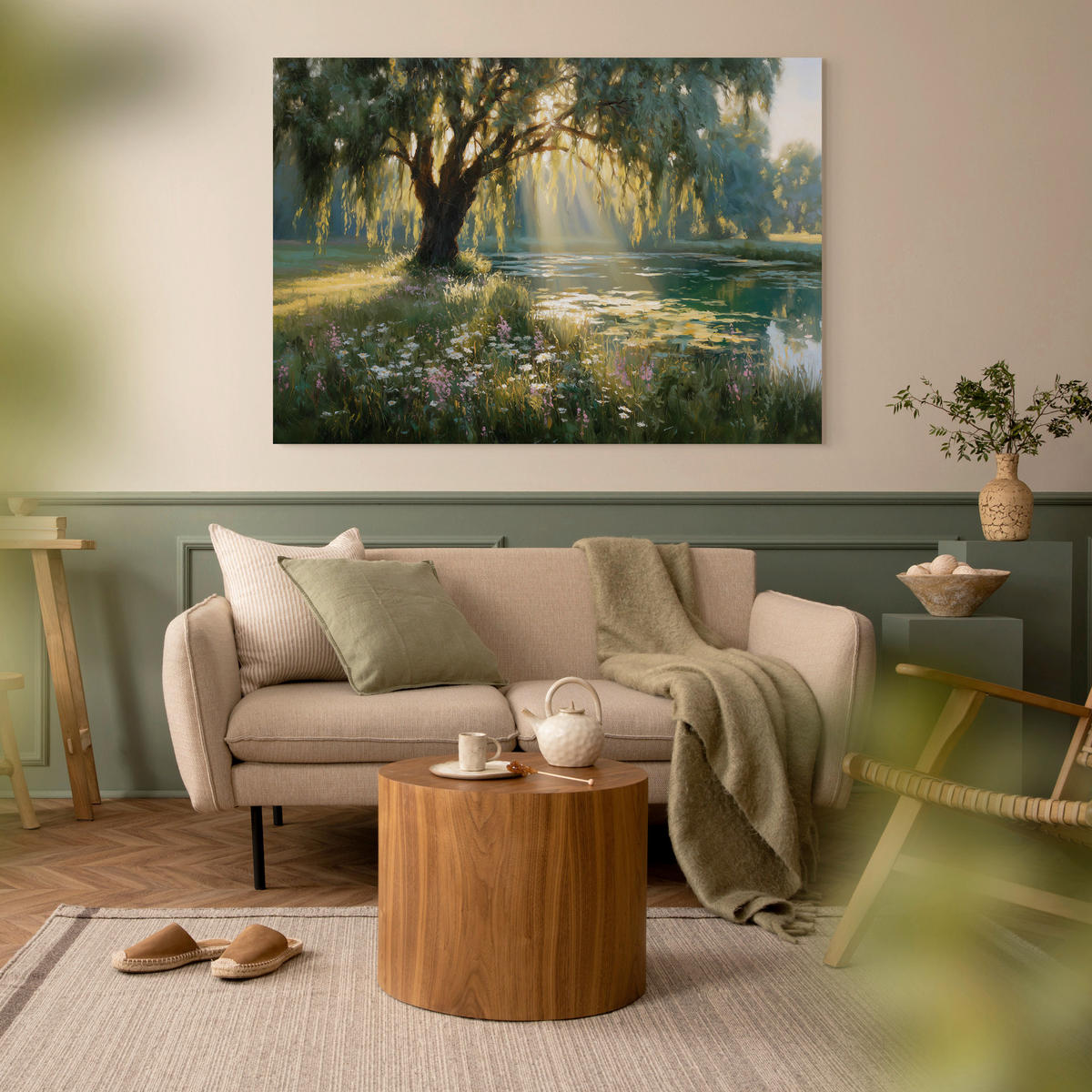 LEINWANDBILD Landschaft & Natur 85/113 cm  - Multicolor, Basics, Holz/Textil (85/113cm)