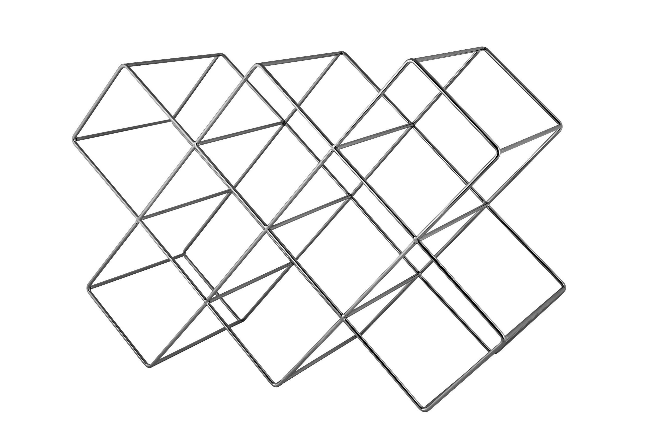 WEINREGAL Schwarz  - Schwarz, Basics, Metall (46/16,6/31cm) - Echtwerk