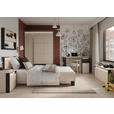 BETT 120/200 cm,  in Schwarz, Beige, Beleuchtung  - Beige/Schwarz, Design, Metall (120/200cm) - Voleo