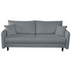SCHLAFSOFA in Webstoff Grau  - Schwarz/Weiß, Design, Holz/Kunststoff (216/96/102cm) - MID.YOU