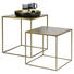 BEISTELLTISCHSET in Metall 40/40/45 cm - Messingfarben, Design, Metall (40/40/45cm) - Ambia Home BEISTELLTISCHSET in Metall 40/40/45 cm - Messingfarben, Design, Metall (40/40/45cm) - Ambia Home