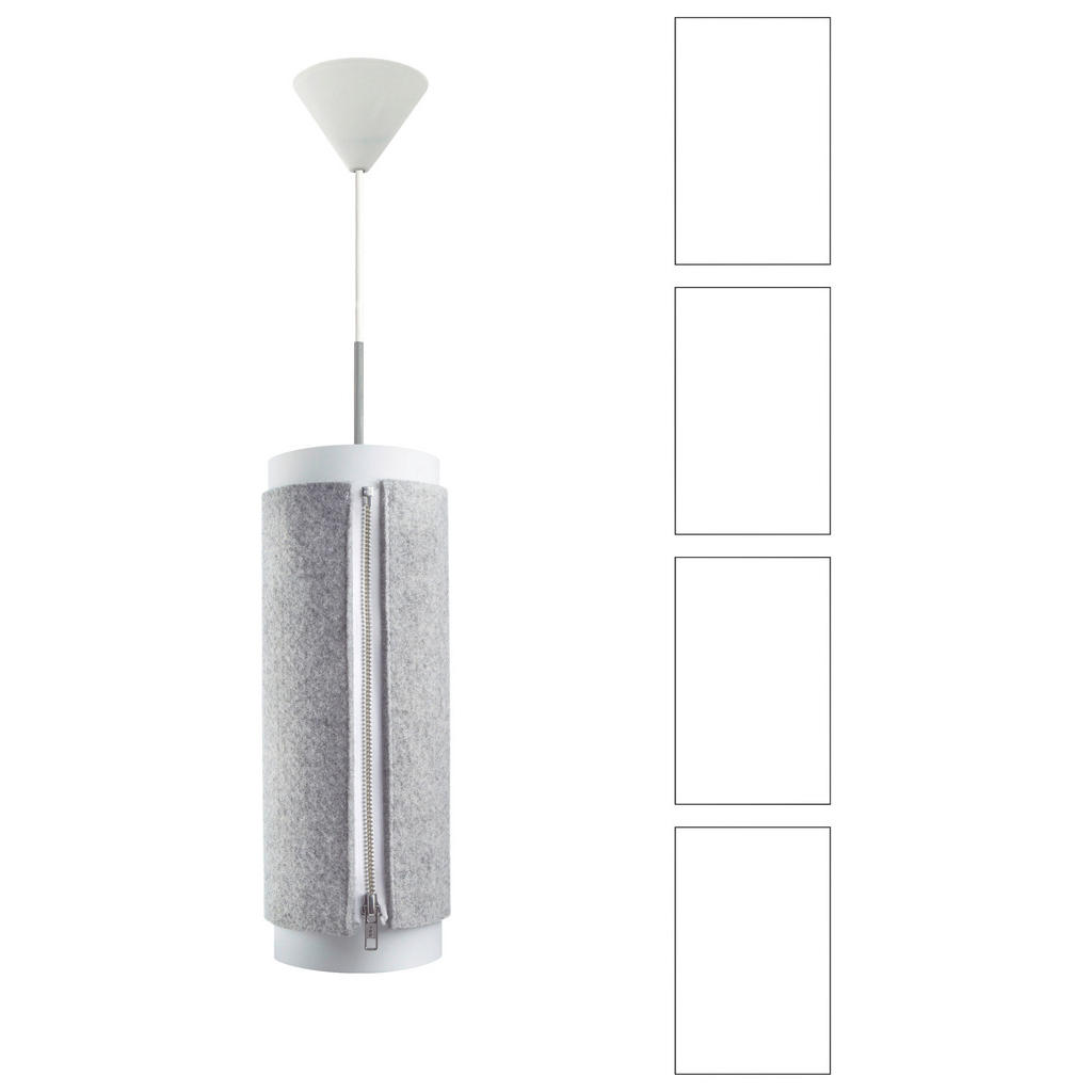 Thumbnail - Kayoom Hängeleuchte, Grau, Kunststoff, Textil, 19x52x19 cm, Lampen & Leuchten, Innenbeleuchtung, Hängelampen, Pendelleuc...